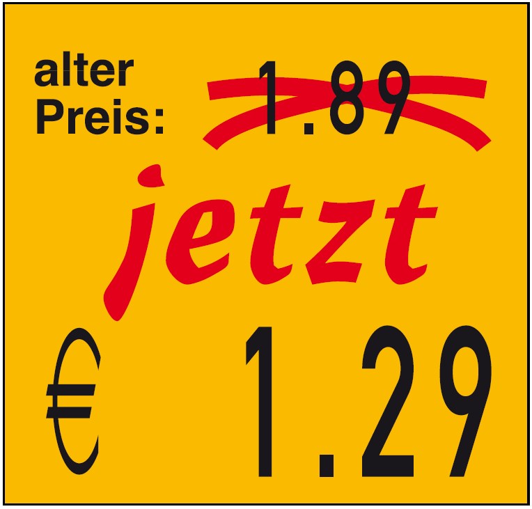 Promotion Etiketten - Preisauszeichner